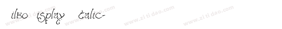BilboDisplay Italic字体转换